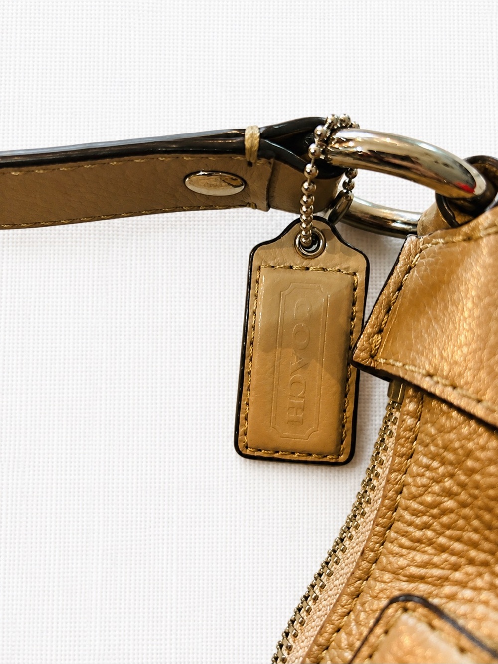 Vintage Coach Penelope Leather Hobo Shoulder Bag Tan Brown 22090 - Picture 3 of 7